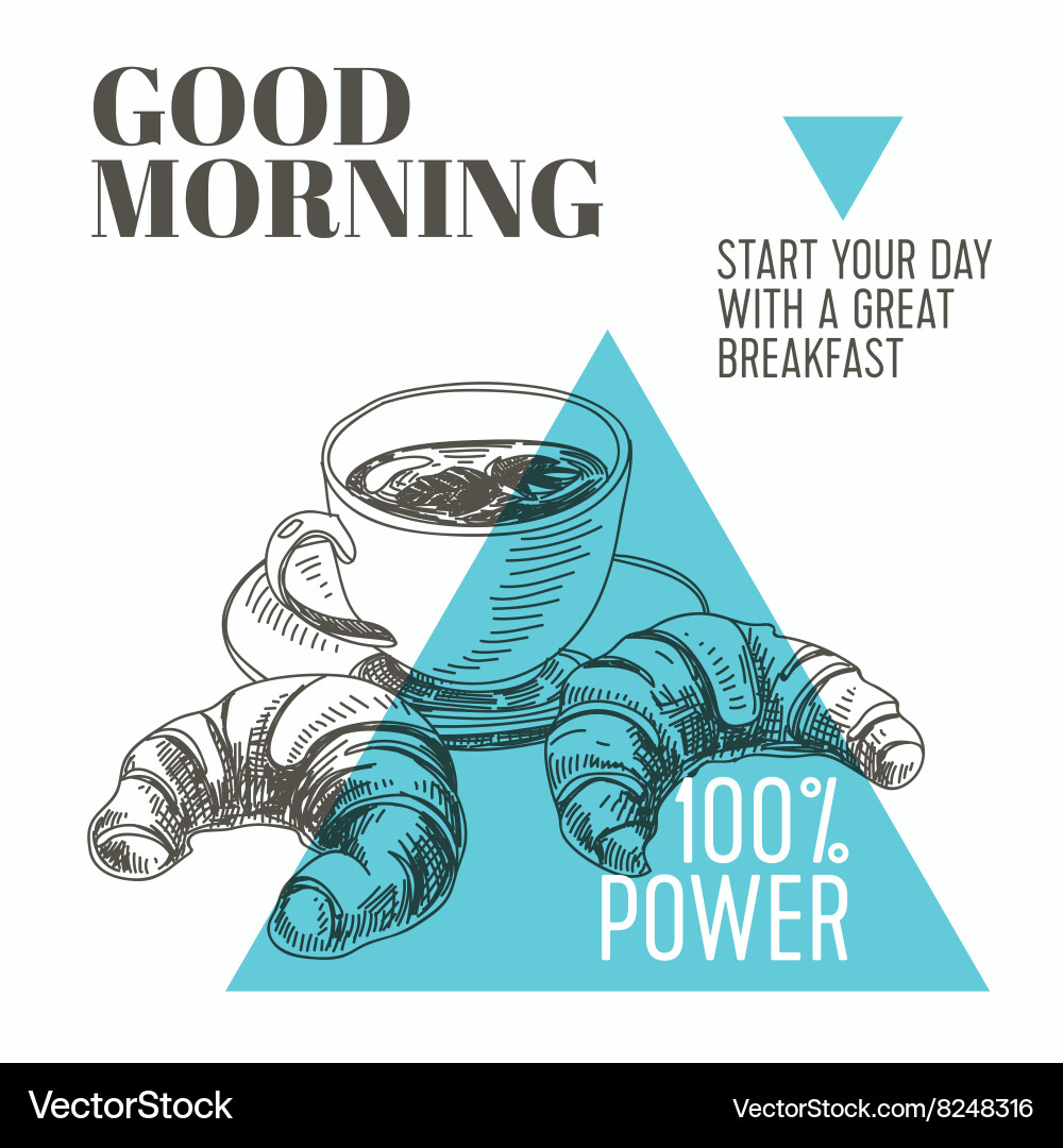 Background Hand drawn breakfast Royalty Free Vector Image