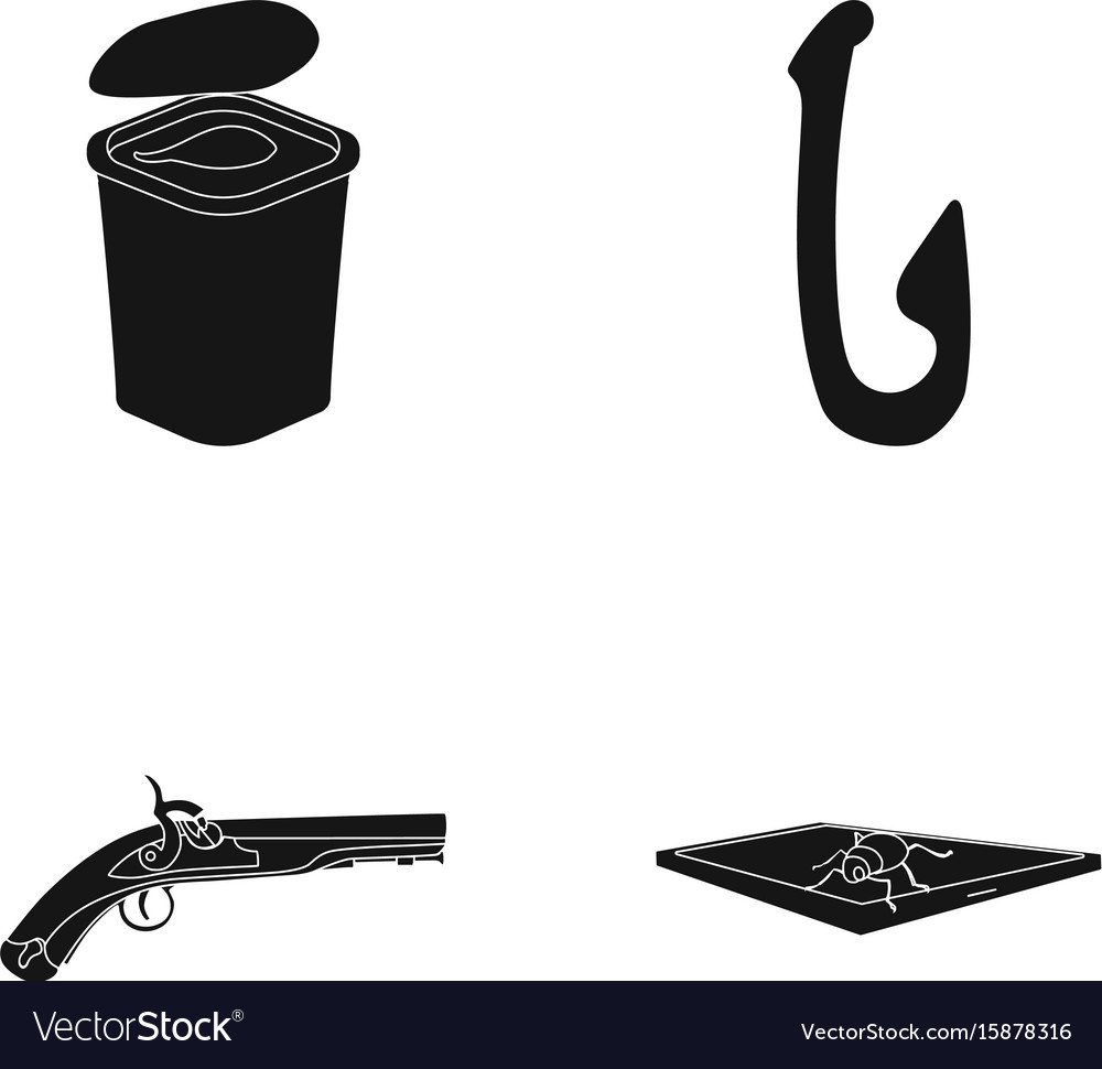 Computer weapon and or web icon in black style