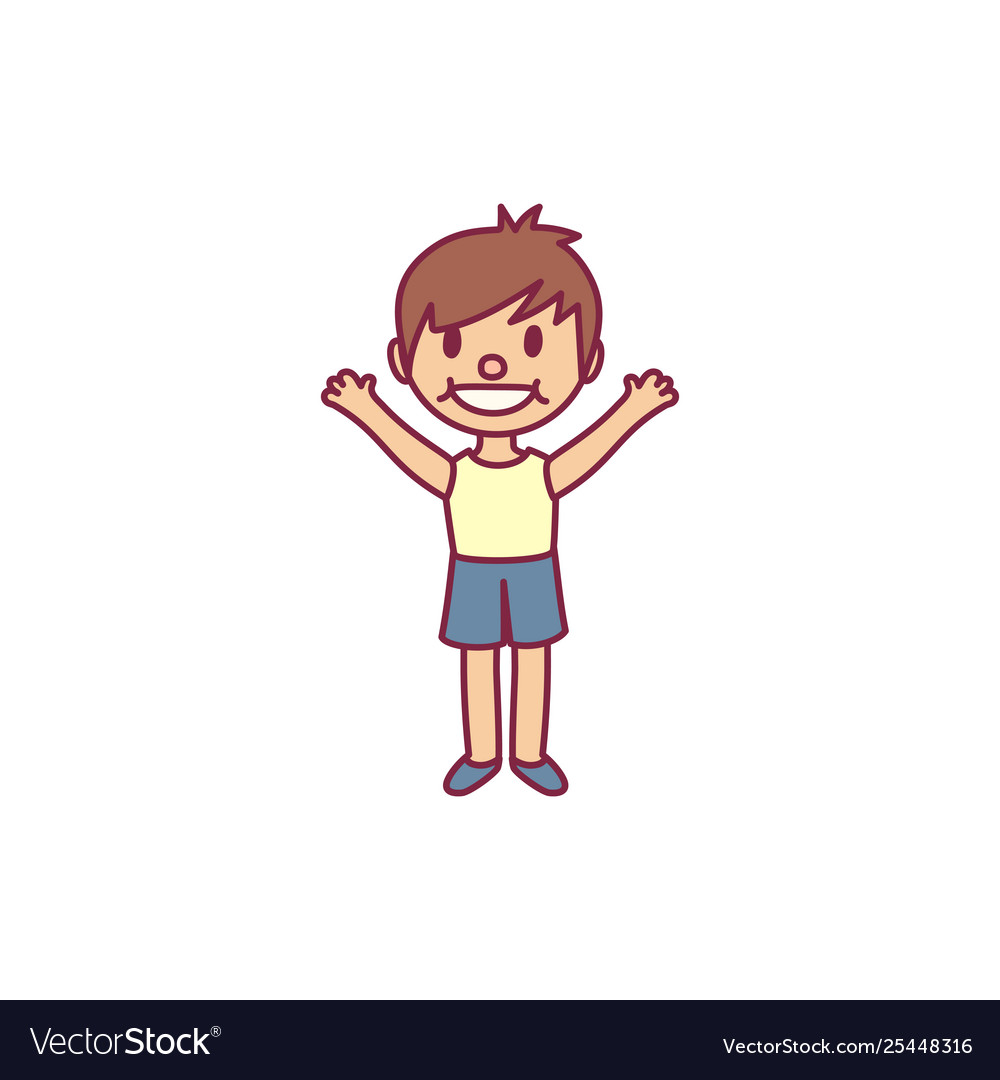 Cute cartoon kid child Royalty Free Vector Image