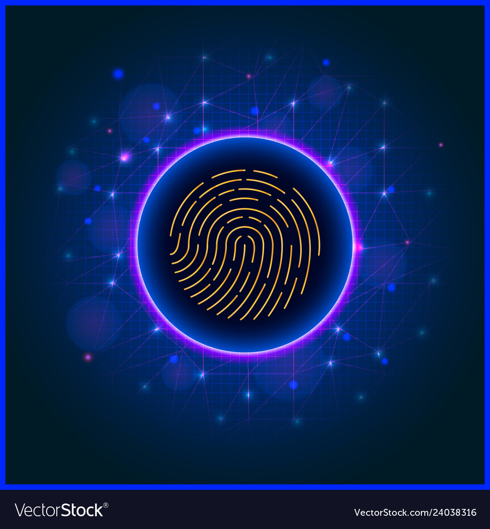Fingerprint-Scan auf abstraktem Hintergrund fortgeschritten vector image Fingerprint-Scan auf abstraktem Hintergrund fortgeschritten