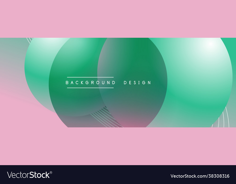 Gradient circles with shadows techno vector image Gradient circles with shadows techno