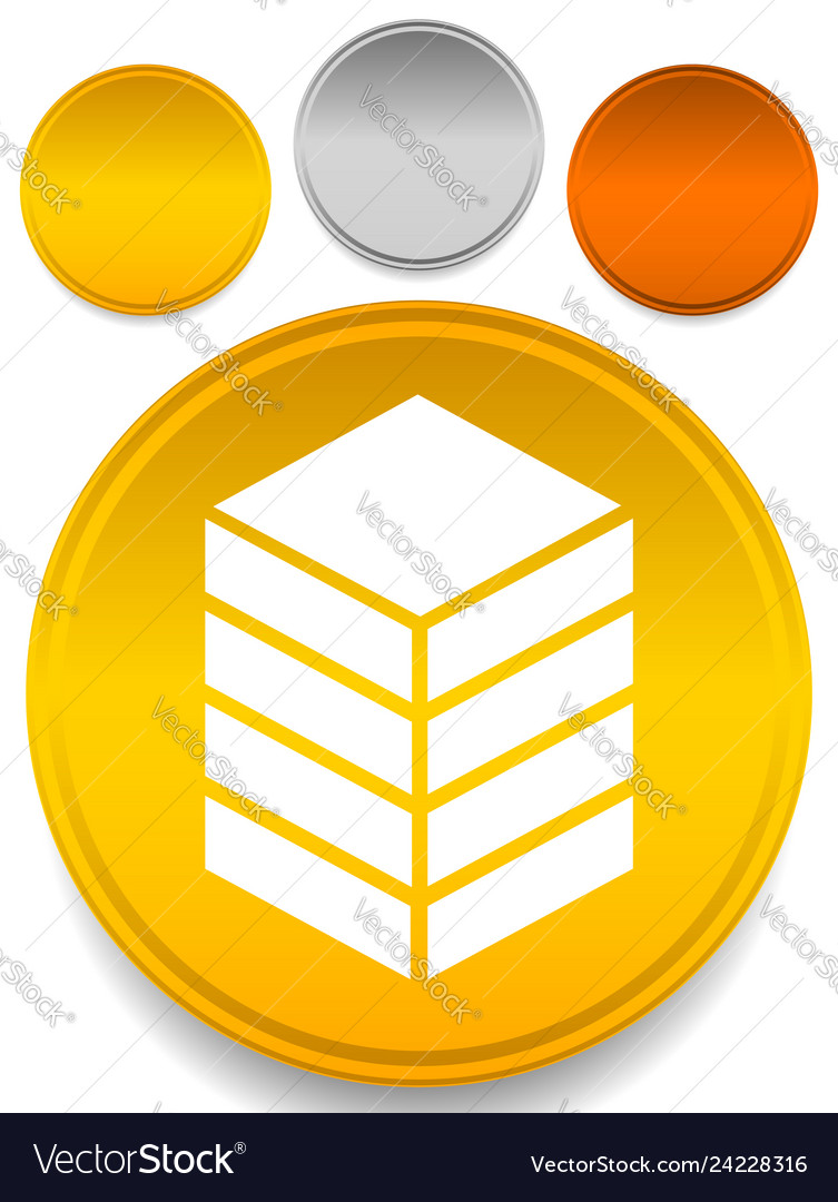 Icon with tower rack storage container datacenter Vector Image Icon with tower rack storage container datacenter