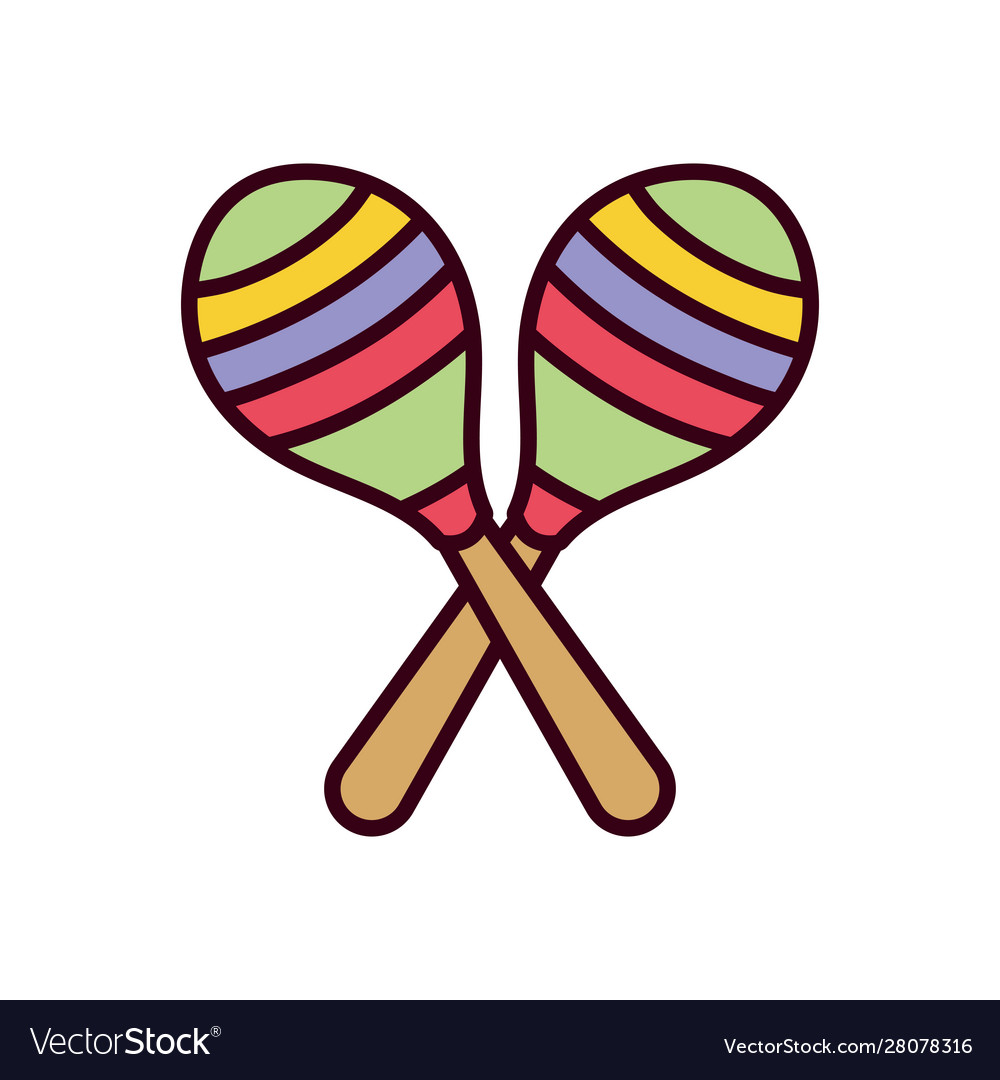 Isolated maracas instrument design Royalty Free Vector Image