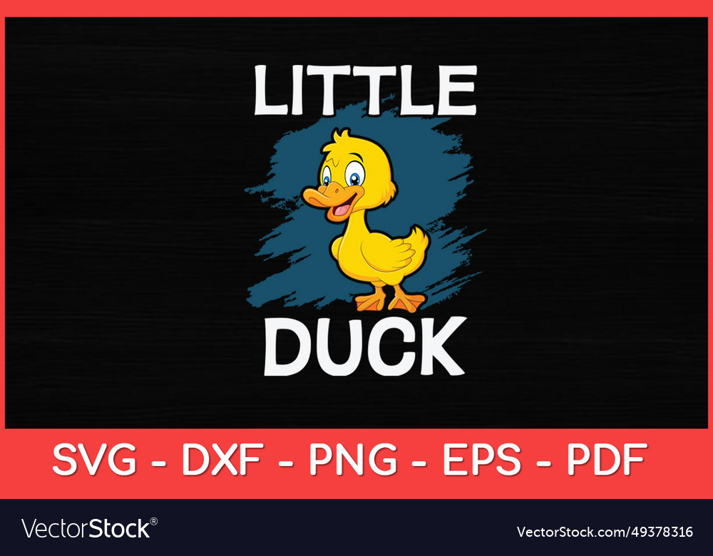 Little duck i duckling happy Royalty Free Vector Image