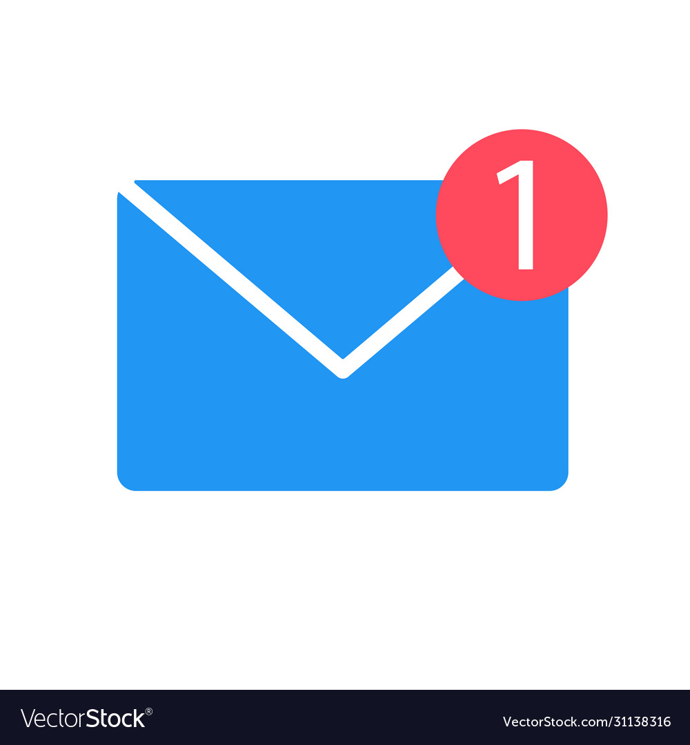 Mail message envelope on white background vector image Mail message envelope on white background