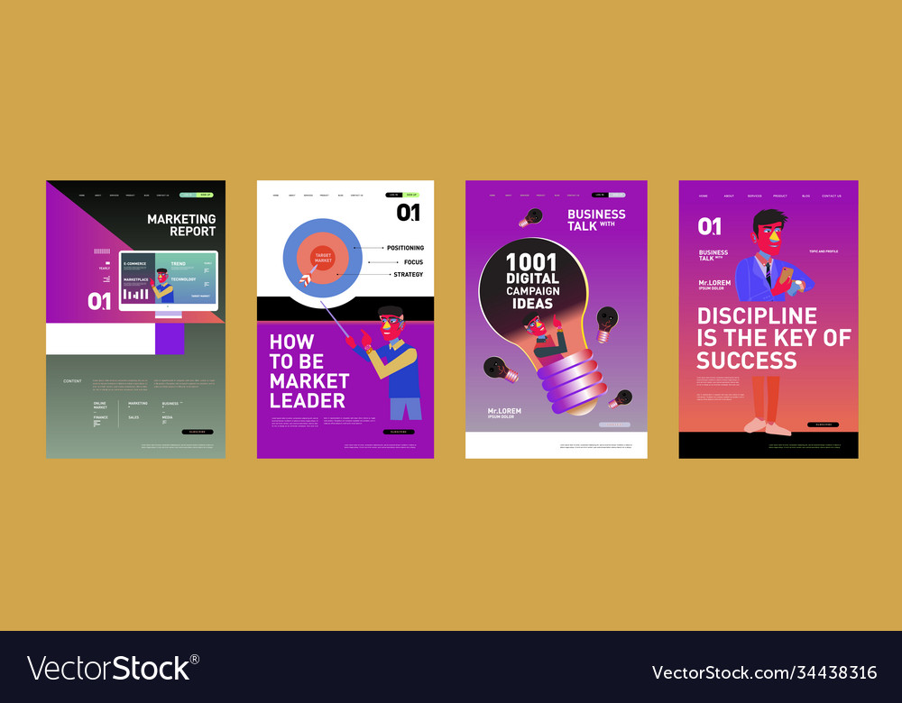 Presentation and website interface layout design