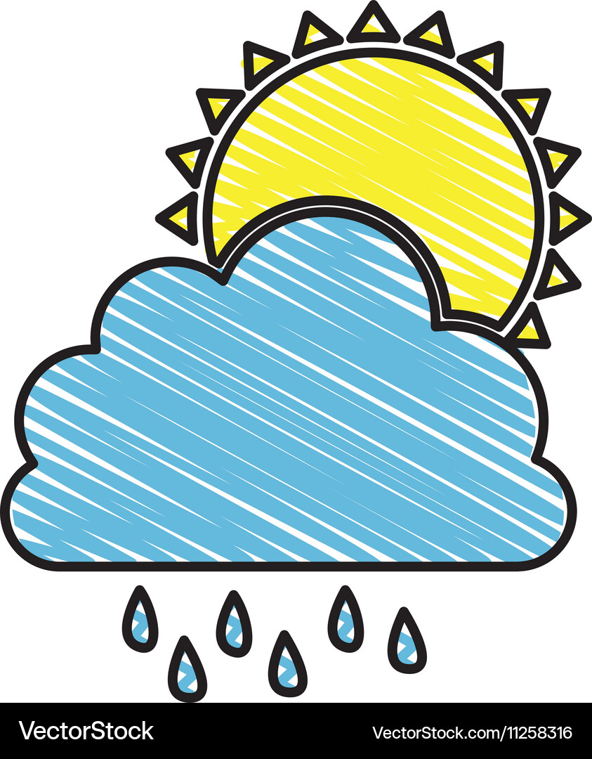 Rain and cloud icon image Royalty Free Vector Image
