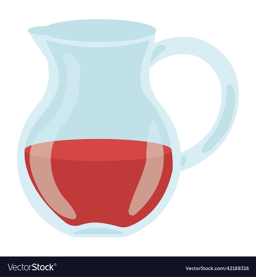 Red juice jar Royalty Free Vector Image - VectorStock