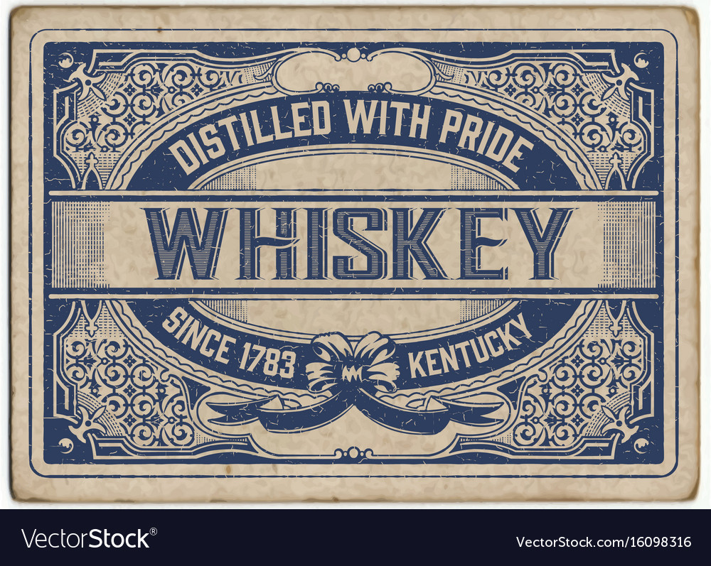 Retro label with cracked style Royalty Free Vector Image