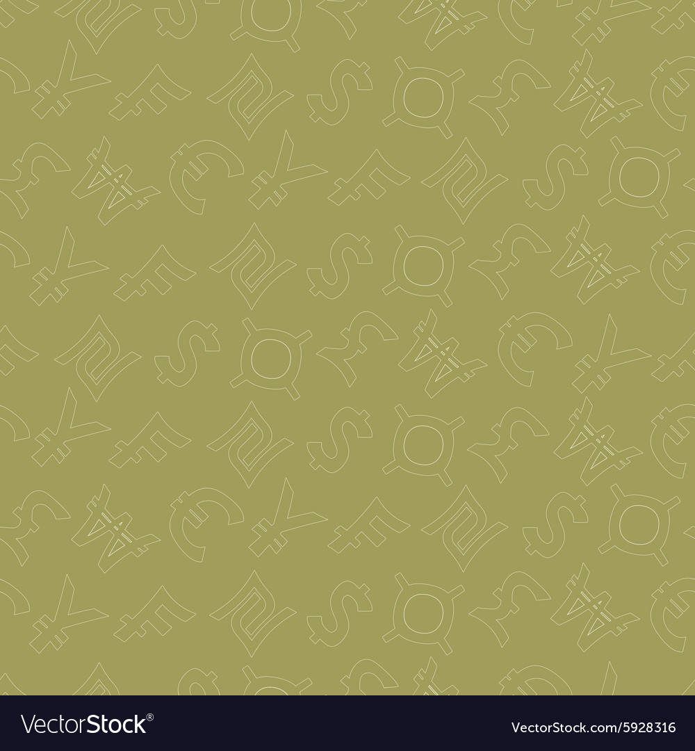 Seamless background with currency symbols