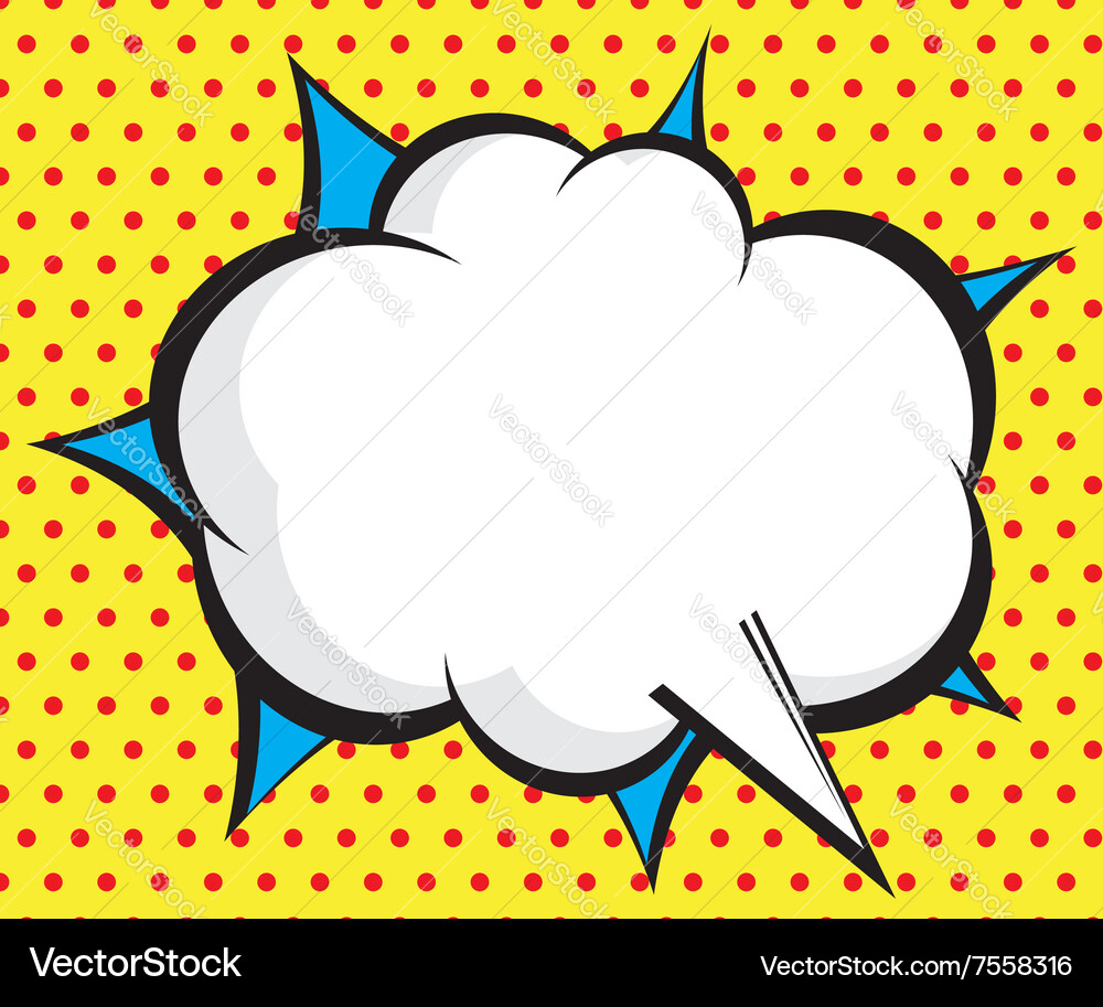 Speech Bubble Pop Artcomic Book Background Vector Image