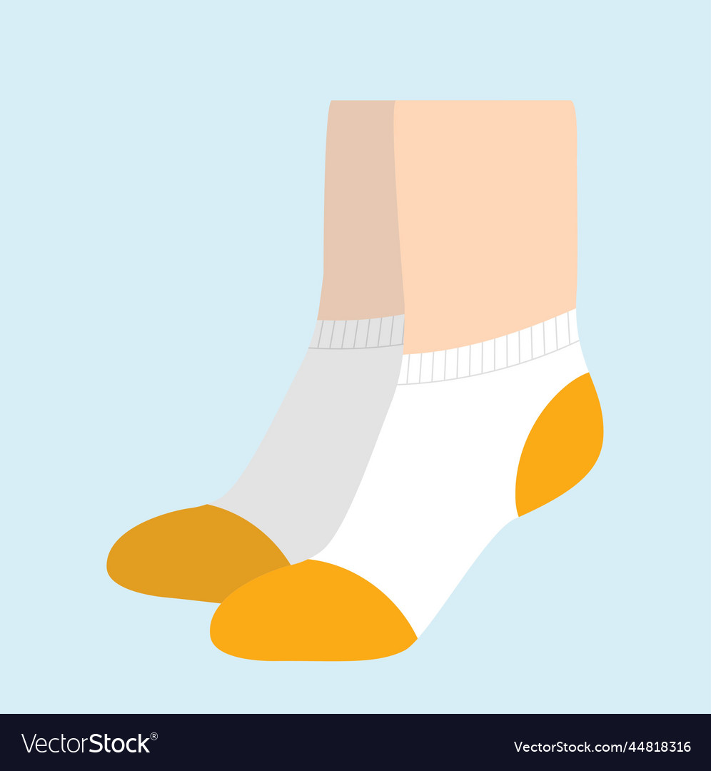 Stylish socks with print vector image Stylish socks with print