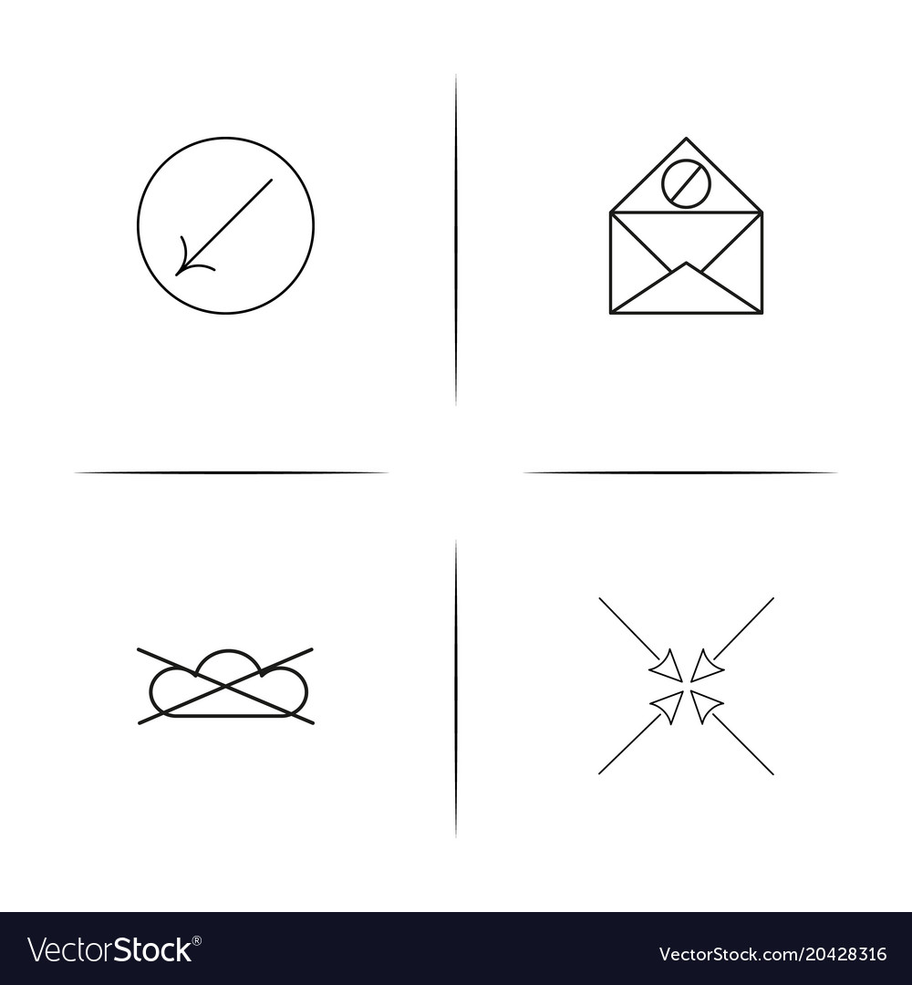 Web and text simple linear icon setsimple outline