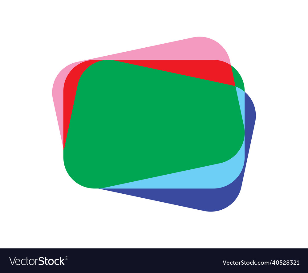 Abstract overlapping colored card vector image Abstract overlapping colored card
