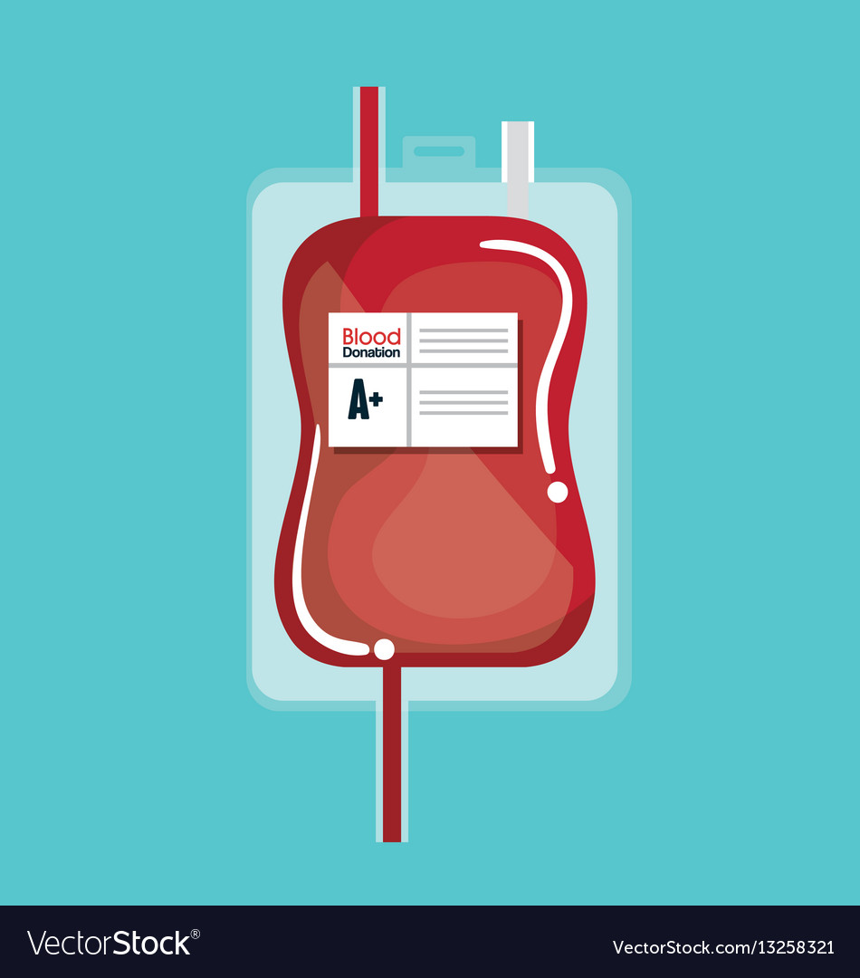 Blood donation bag icon Royalty Free Vector Image