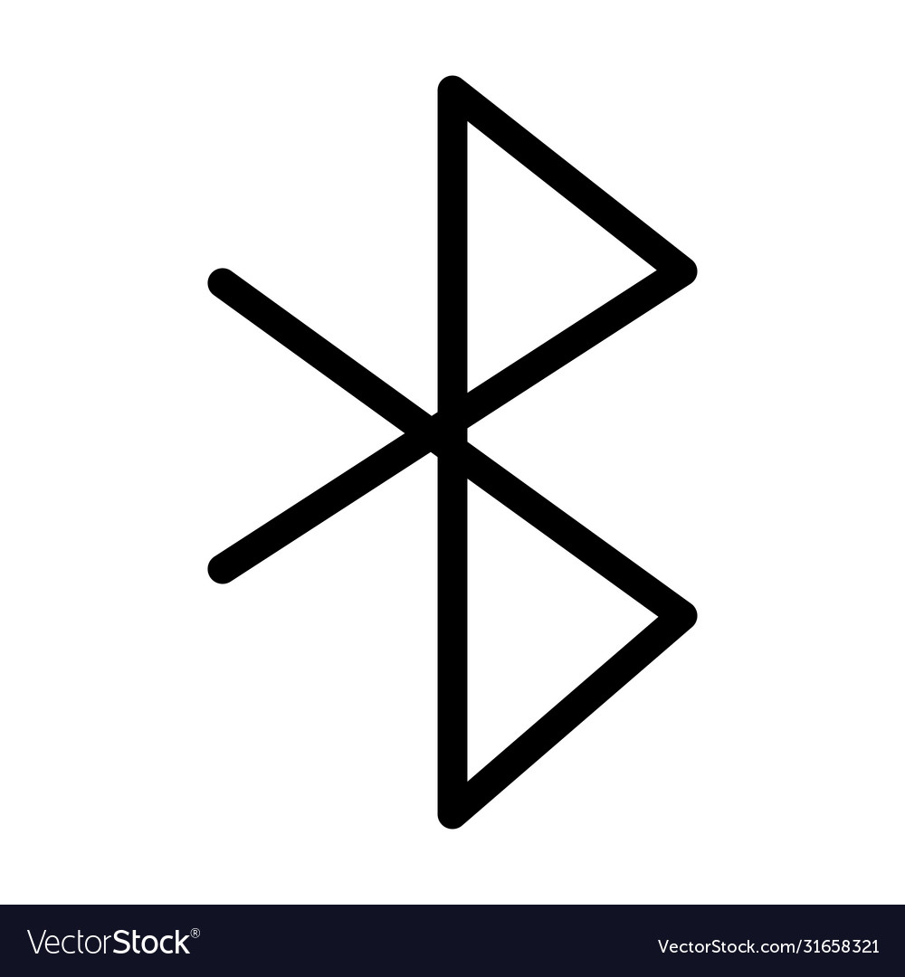 Bluetooth symbol icon line style