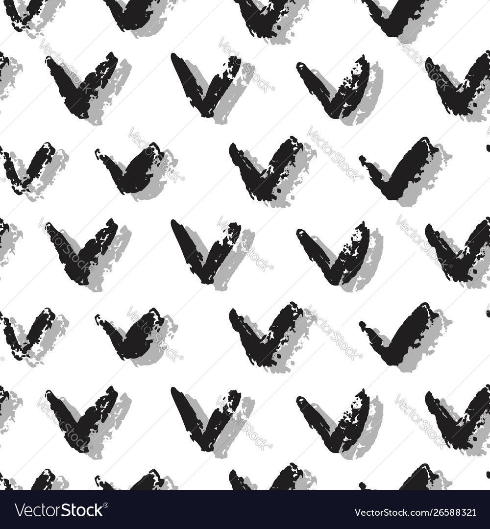 Check mark seamless pattern abstract shapes Vector Image Check mark seamless pattern abstract shapes