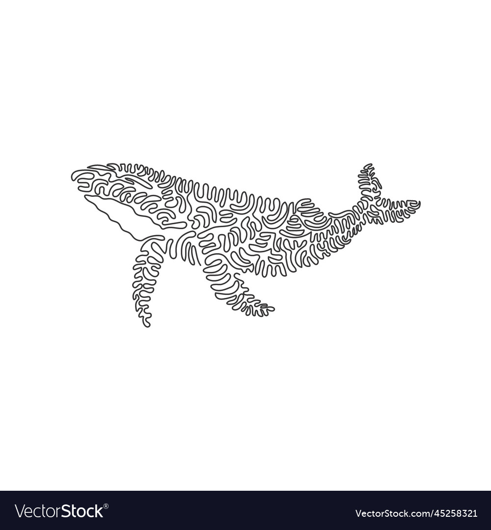 Continuous curve one line drawing of adorable vector image Continuous curve one line drawing of adorable