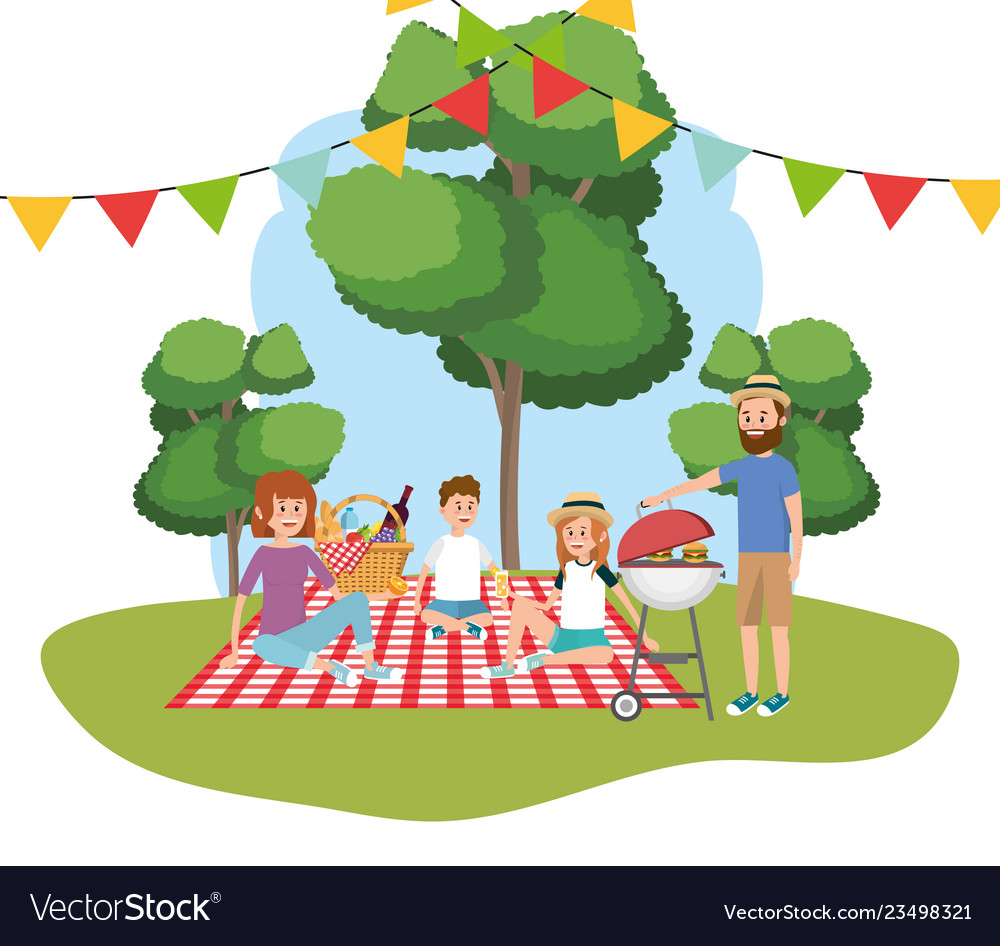 Familie auf dem Picknick