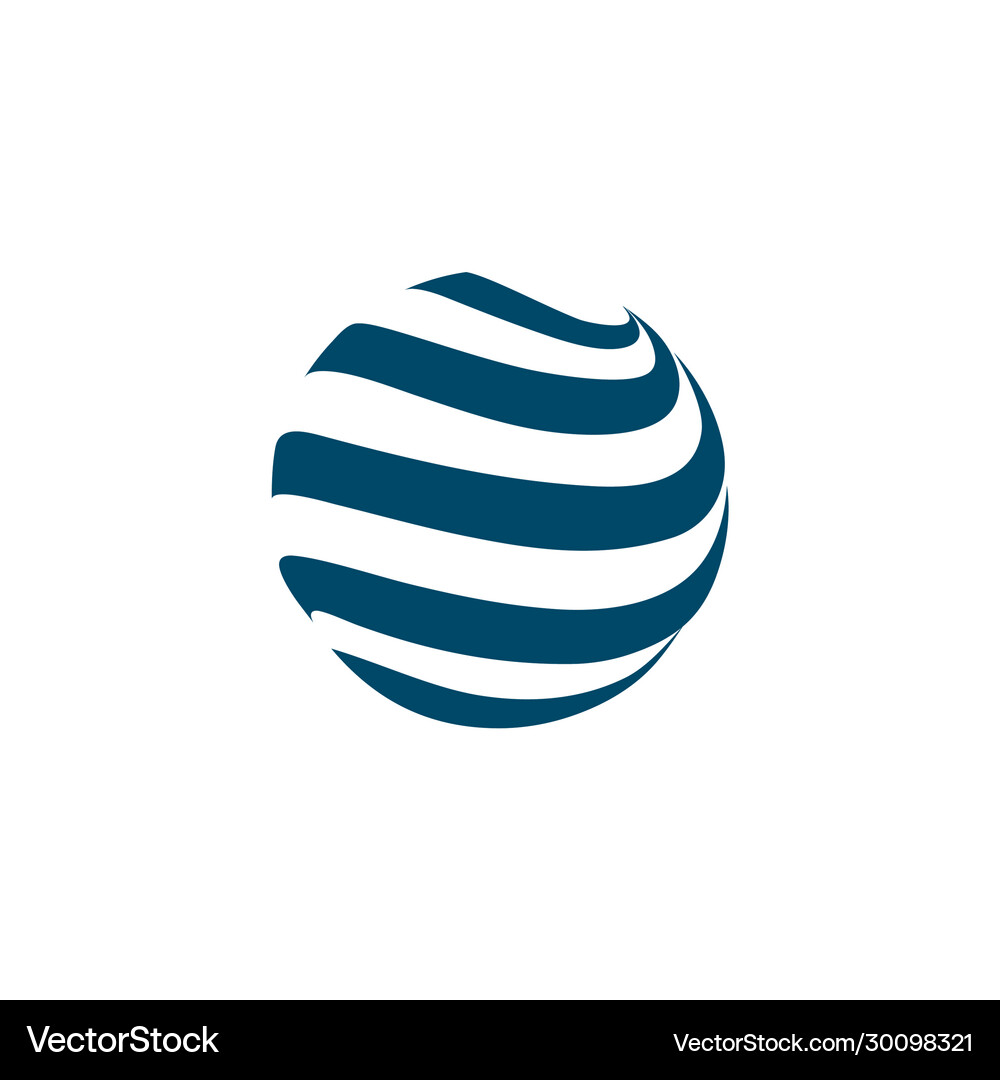 Globe icon logo design template Royalty Free Vector Image