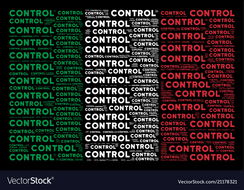 Italy flag pattern of control text items