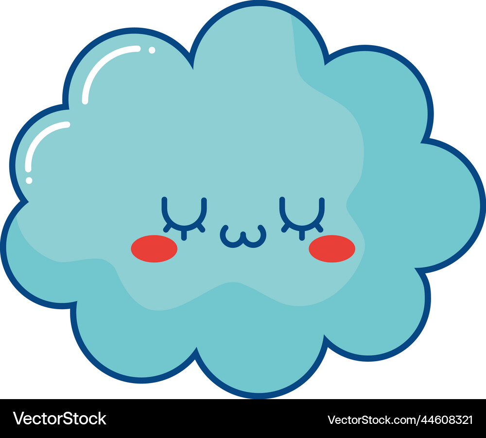 Kawaii cloud design Royalty Free Vector Image - VectorStock
