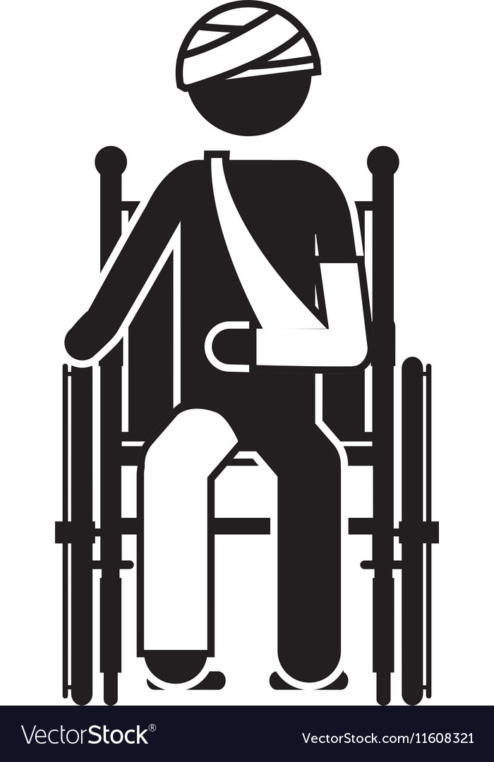 Man with bandages