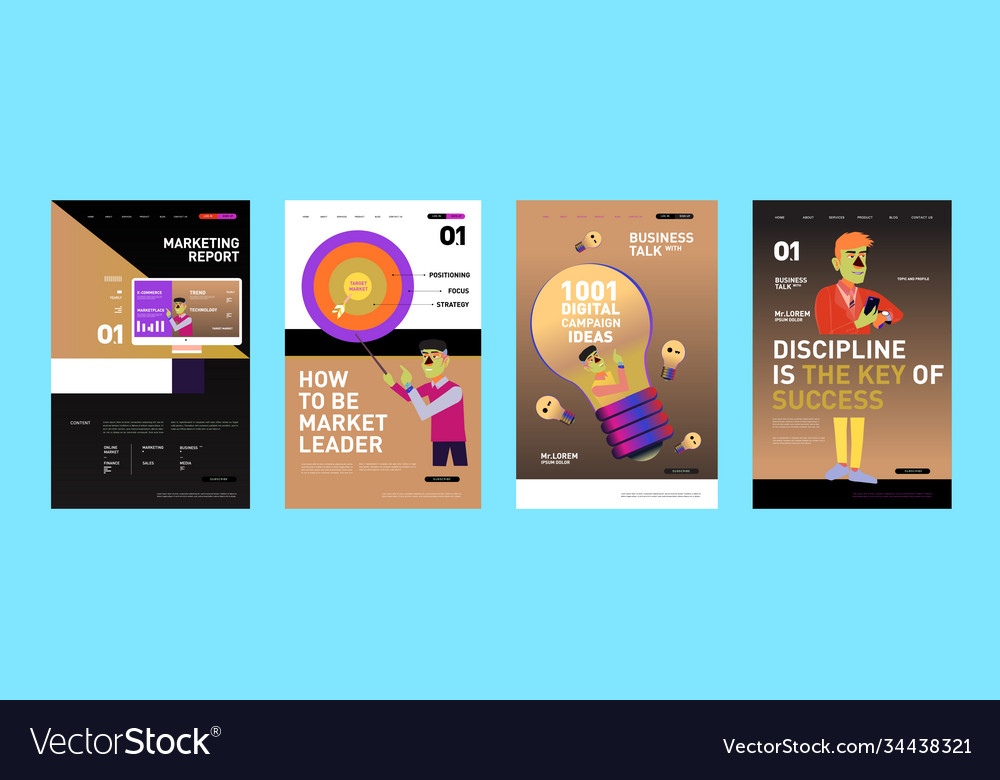 Presentation and website interface layout design