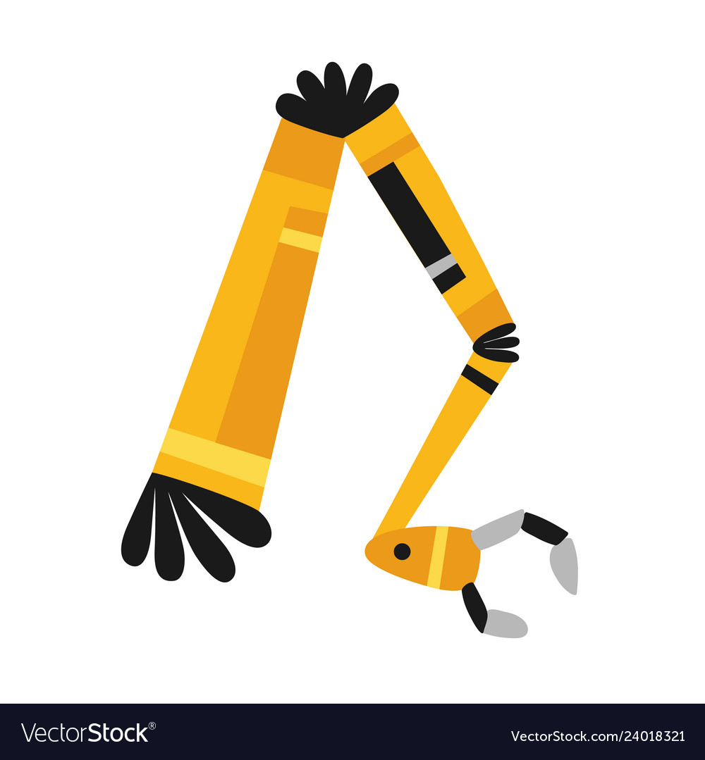 Robotic arm hand robot icons set vector image Robotic arm hand robot icons set