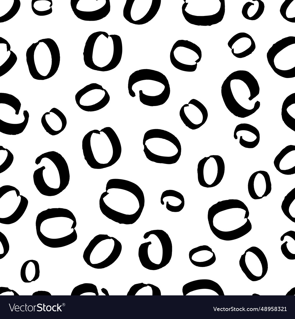 Seamless pattern with sketch circles shape vector image Seamless pattern with sketch circles shape