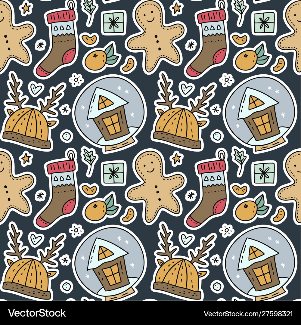 Seamless winter pattern Royalty Free Vector Image