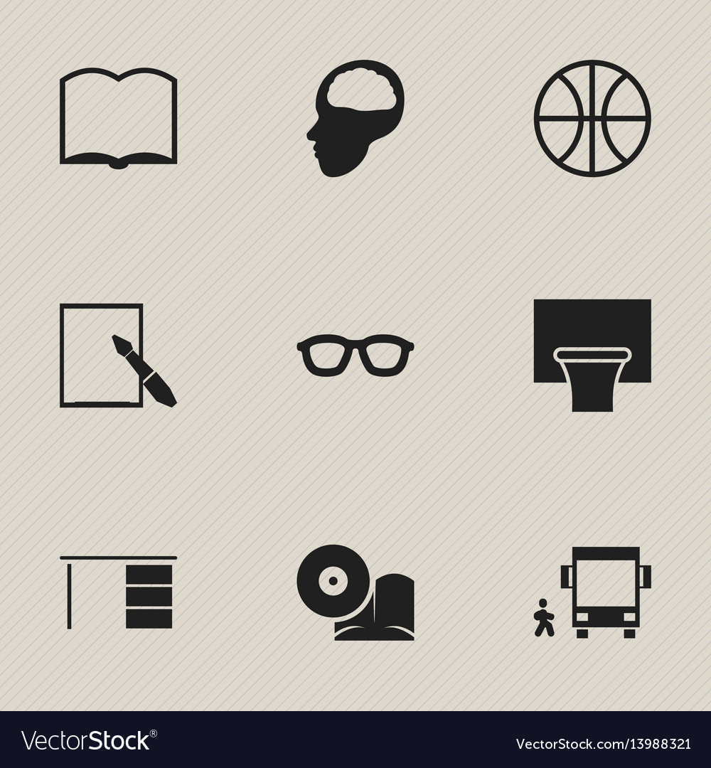 Set of 9 editable science icons includes symbols Vector Image Set of 9 editable science icons includes symbols