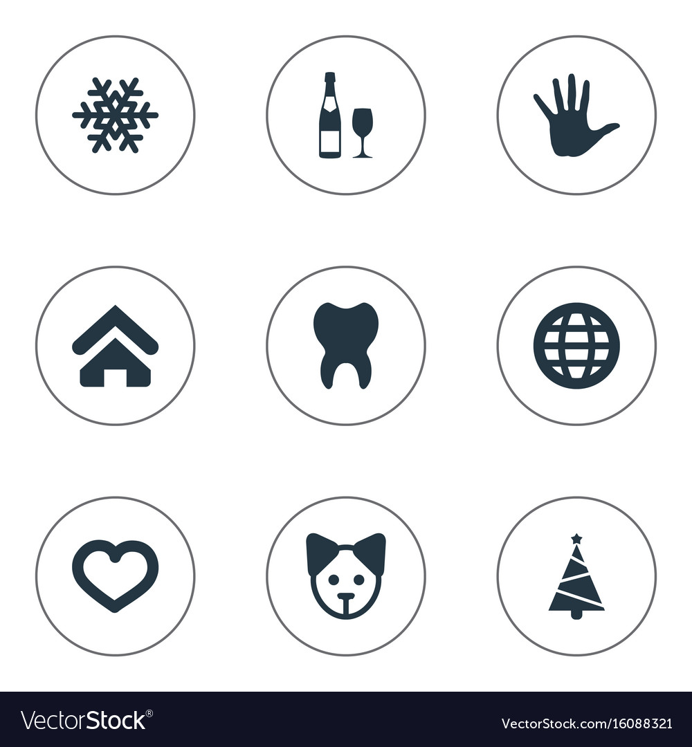 Set of simple brood icons