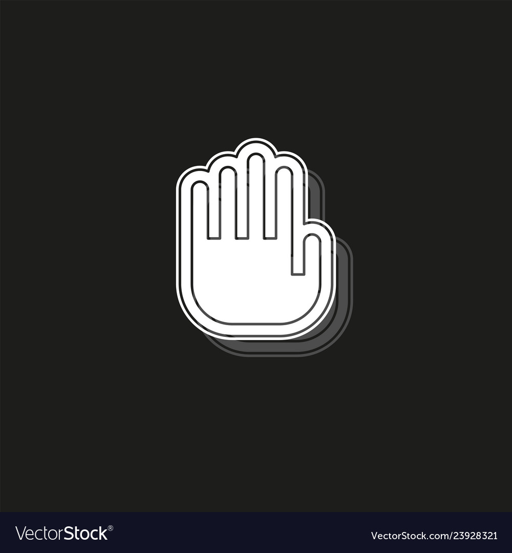 Stop sign - hand symbol isolated - human Vector Image