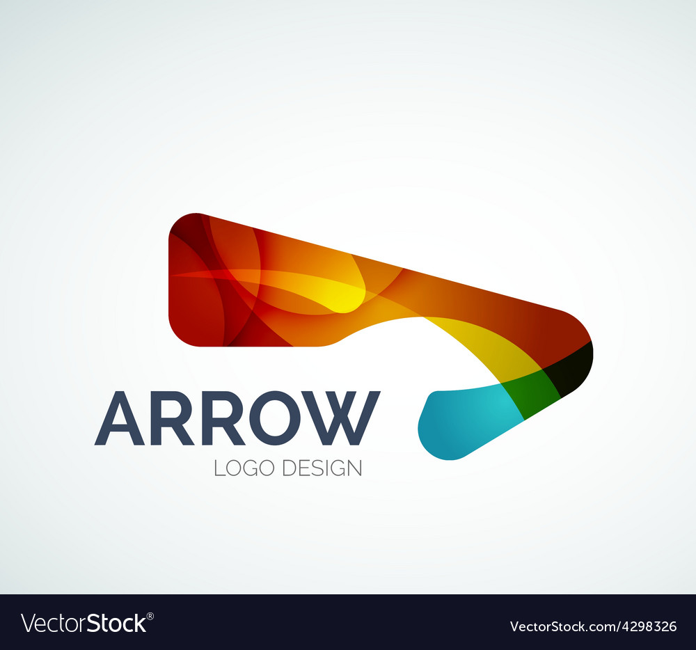 Abstract arrow logo design Royalty Free Vector Image