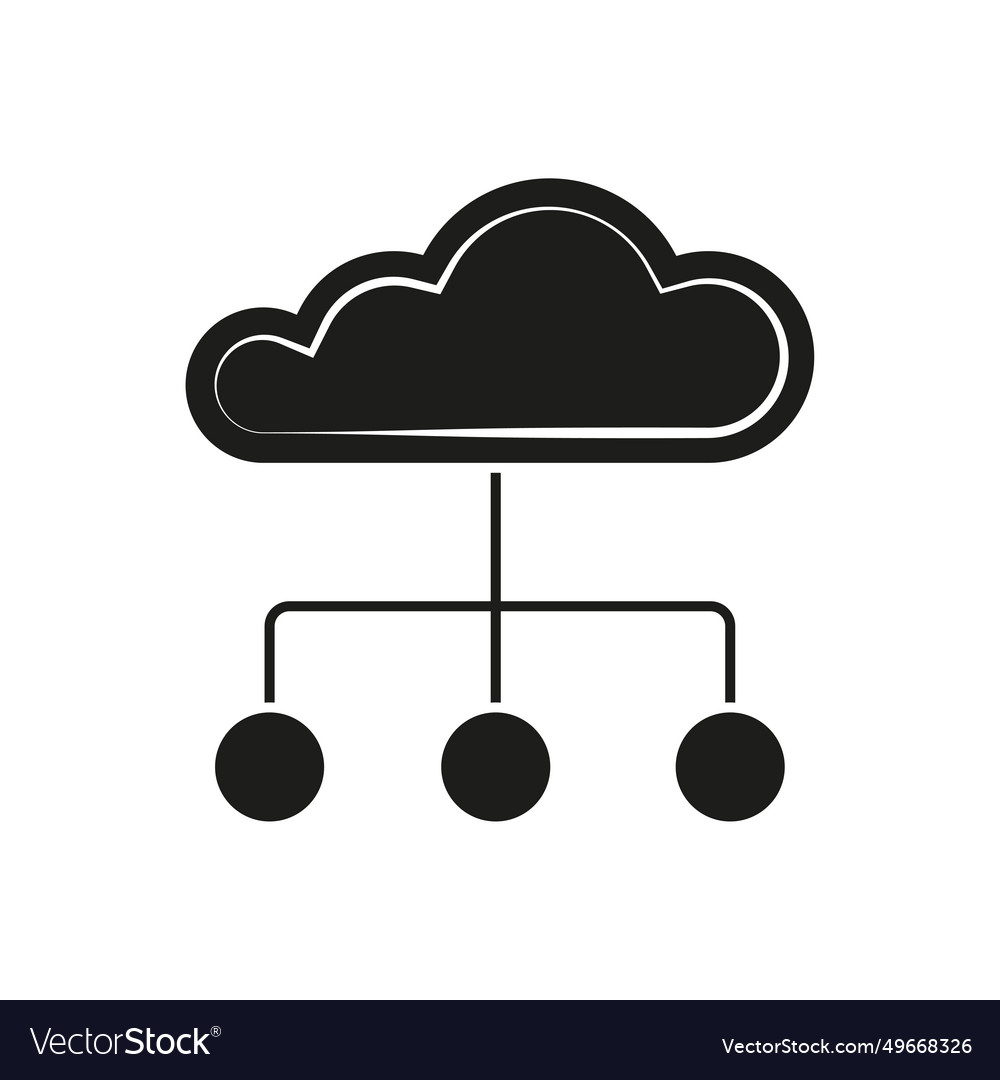 Cloud network distributed database icon