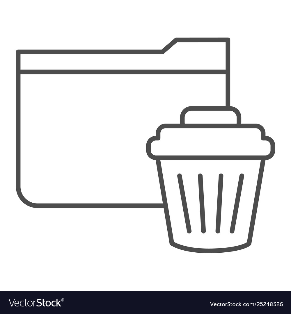 Delete folder thin line icon remove