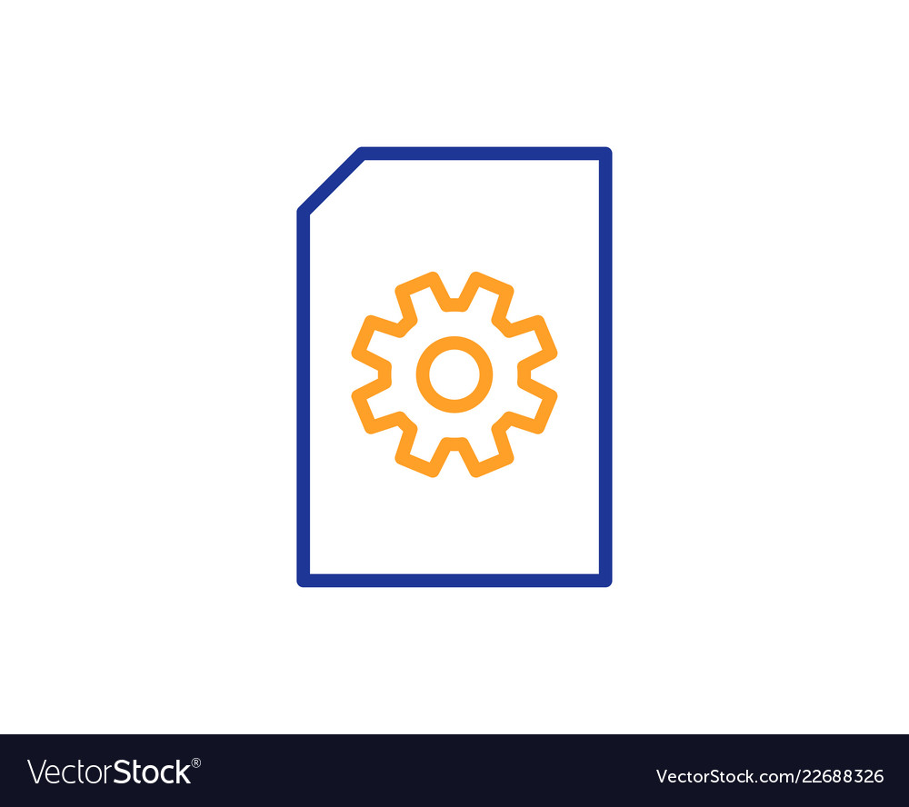 File Management & Data Cog Icon