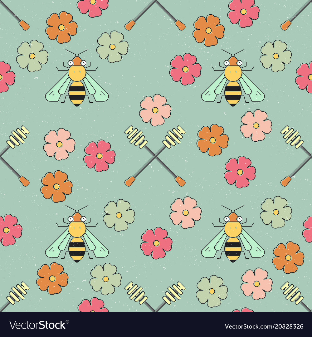 Honey patterns vector image Honey patterns