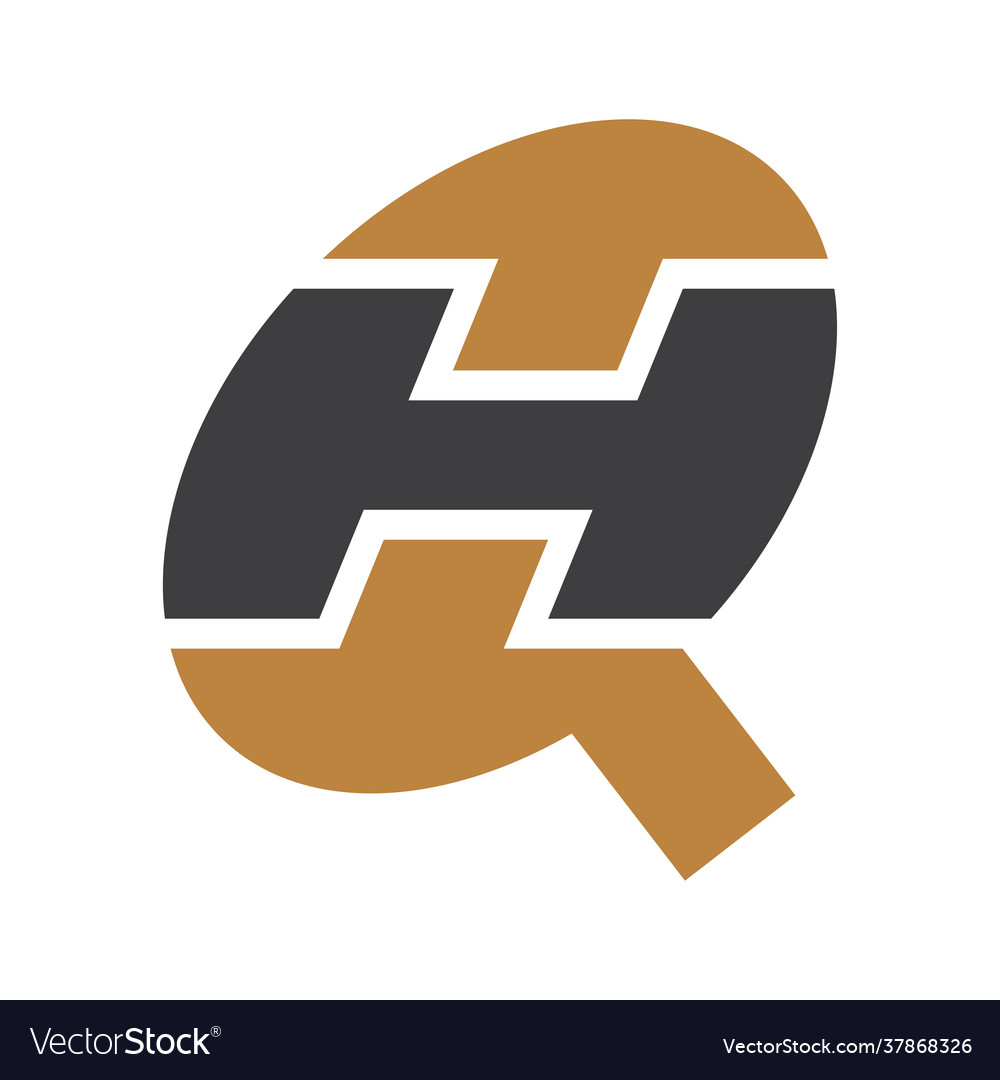 Qh hq q and h letter alphabet logo design