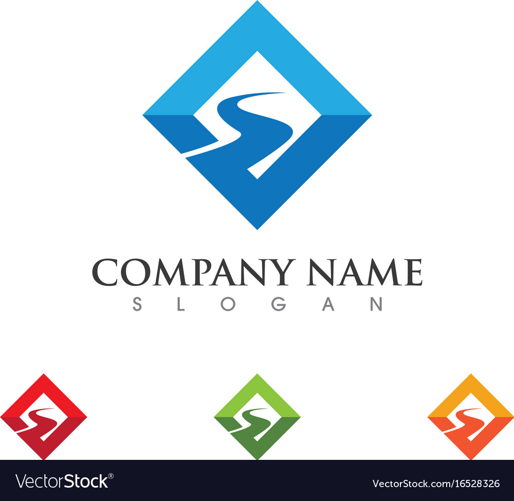 S letter logo template icon