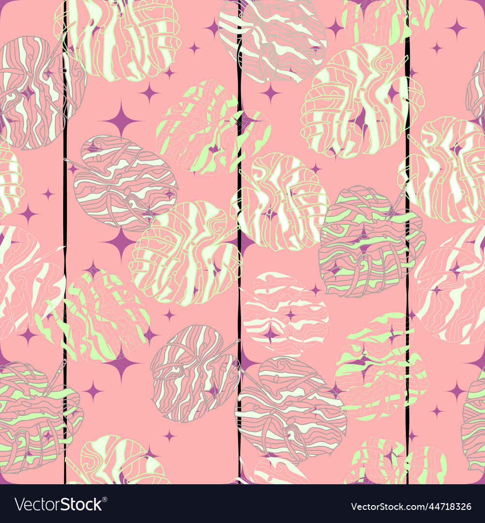 Seamless pattern monstera in abstract style Vector Image Seamless pattern monstera in abstract style