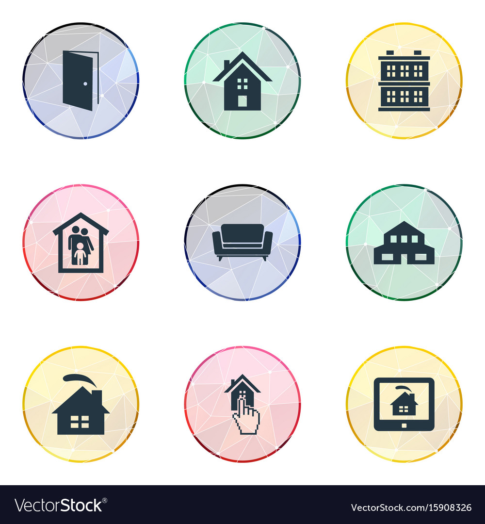 Set of simple real icons