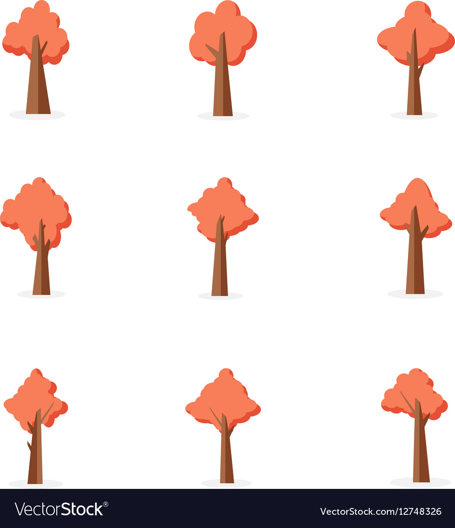 Set of tree various collection