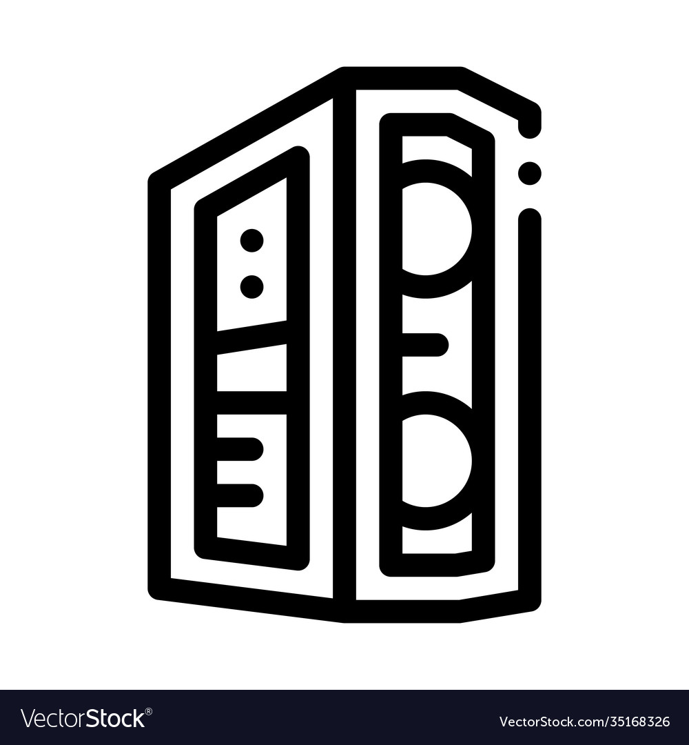 System unit computer black icon