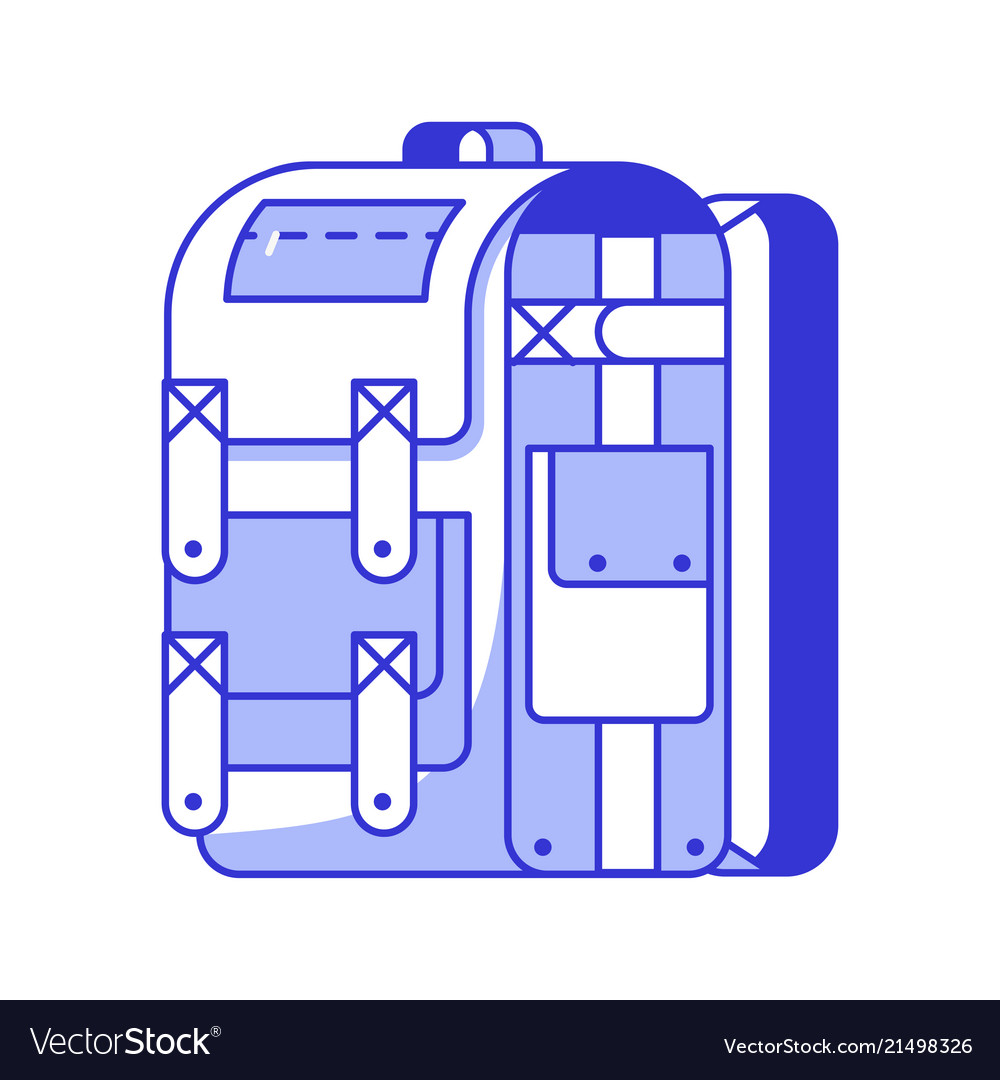 Tourist backpack icon