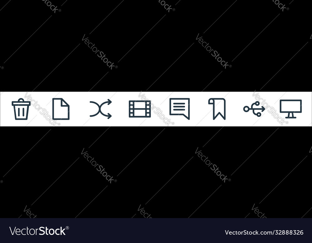 User interface line icons linear set quality