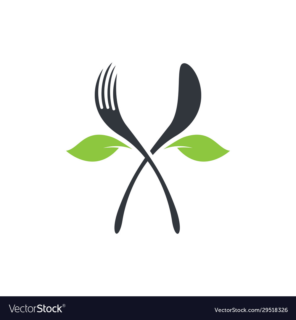 Vegan food logo template