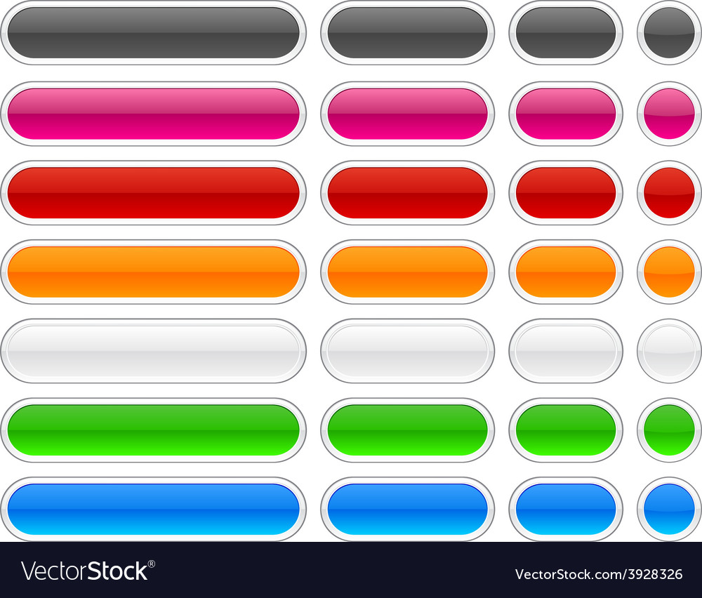 Web blank glossy buttons