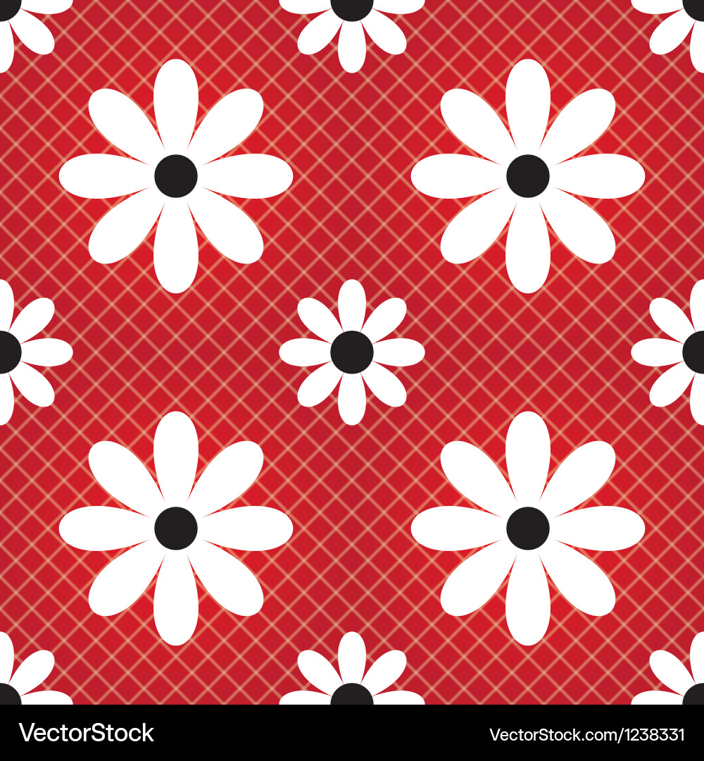 Daisy seamless background Royalty Free Vector Image